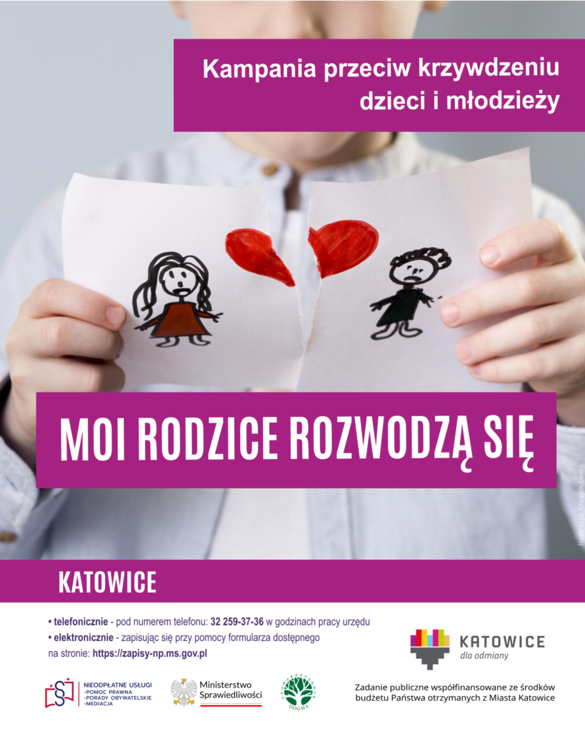 Grafika z tekstem Moi rodzice rozwodzą się