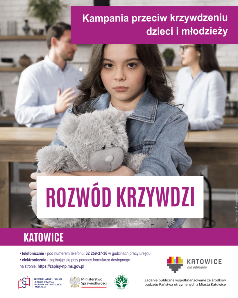 Grafika z tekstem Rozwód krzywdzi
