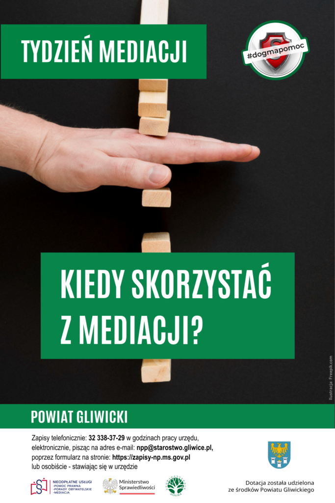 Ilustracja z hasłem: "Kiedy skorzystać z mediacji?"