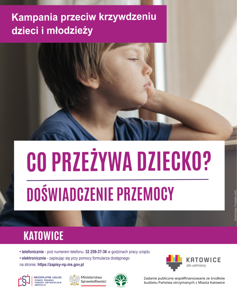 Grafika z tekstem: Co przeżywa dziecko? Doświadczenie przemocy
