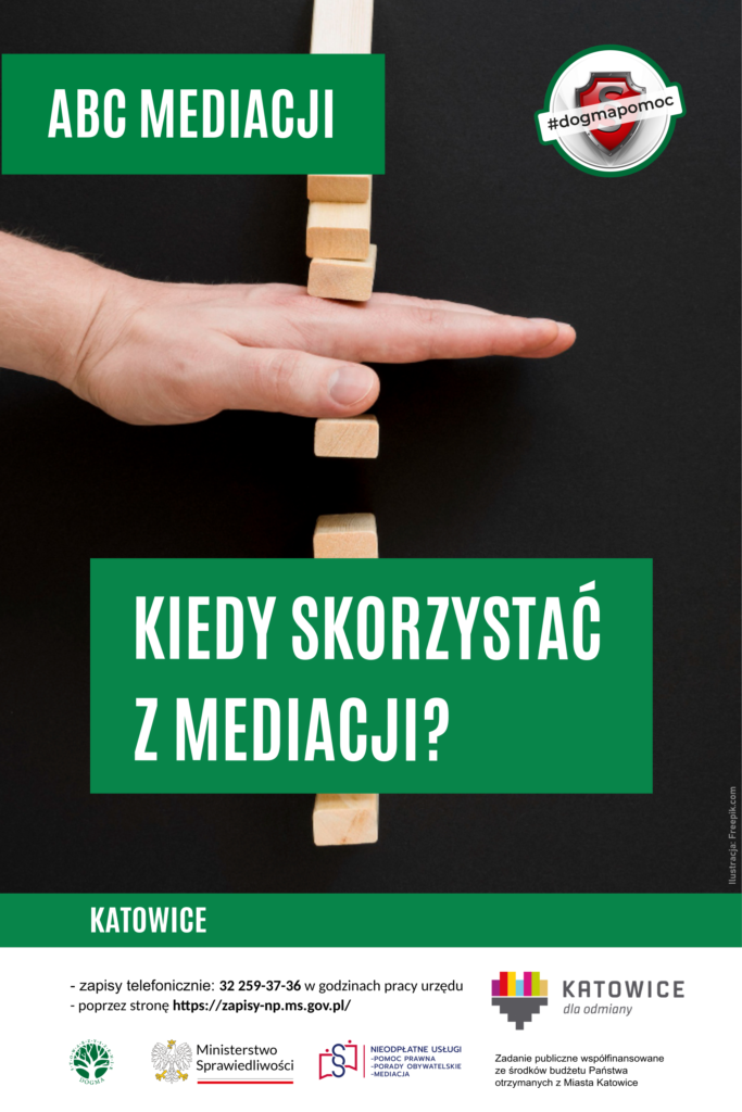 Ilustracja z hasłem: "Kiedy skorzystać z mediacji?"