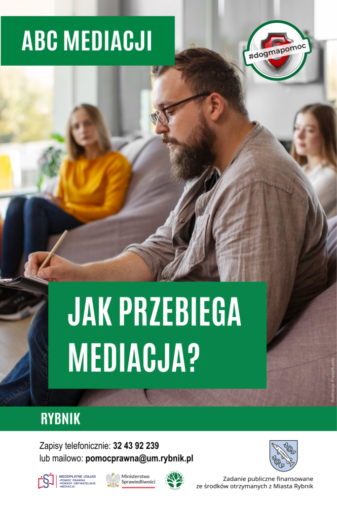 Ilustracja z hasłem: "Jak przebiega mediacja?"