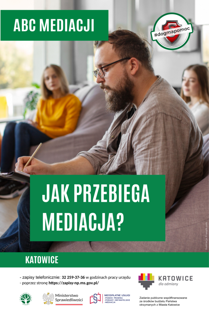 Ilustracja z hasłem: "Jak przebiega mediacja?"