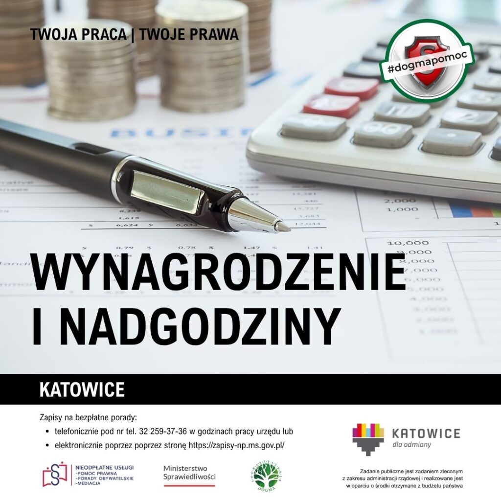 Wynagrodzenie i nadgodziny - grafika z tytułem rozdziału kampanii oraz logotypami 
