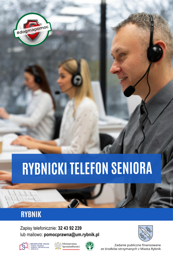 Ilustracja z hasłem: Rybnicki telefon senioraa