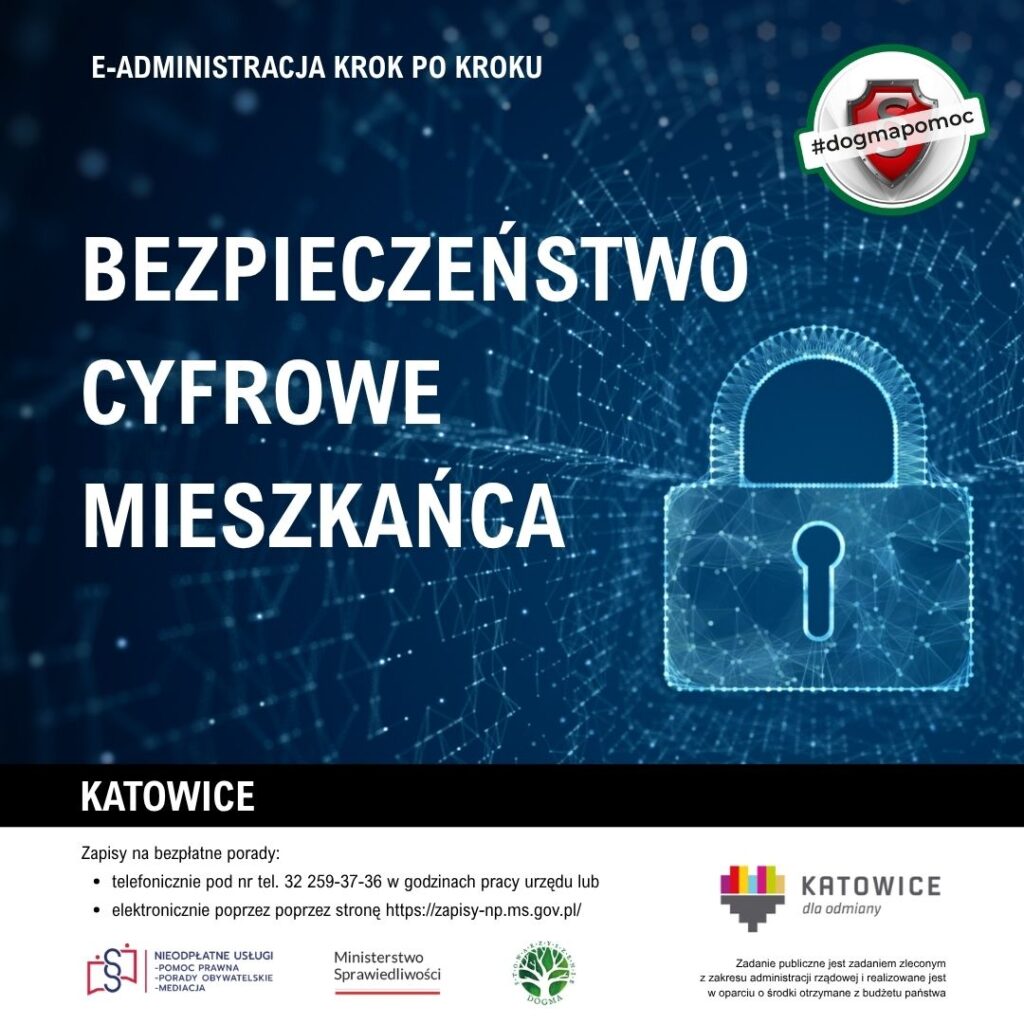 Grafika z tytułem: Bezpieczeństwo cyfrowe mieszkańca