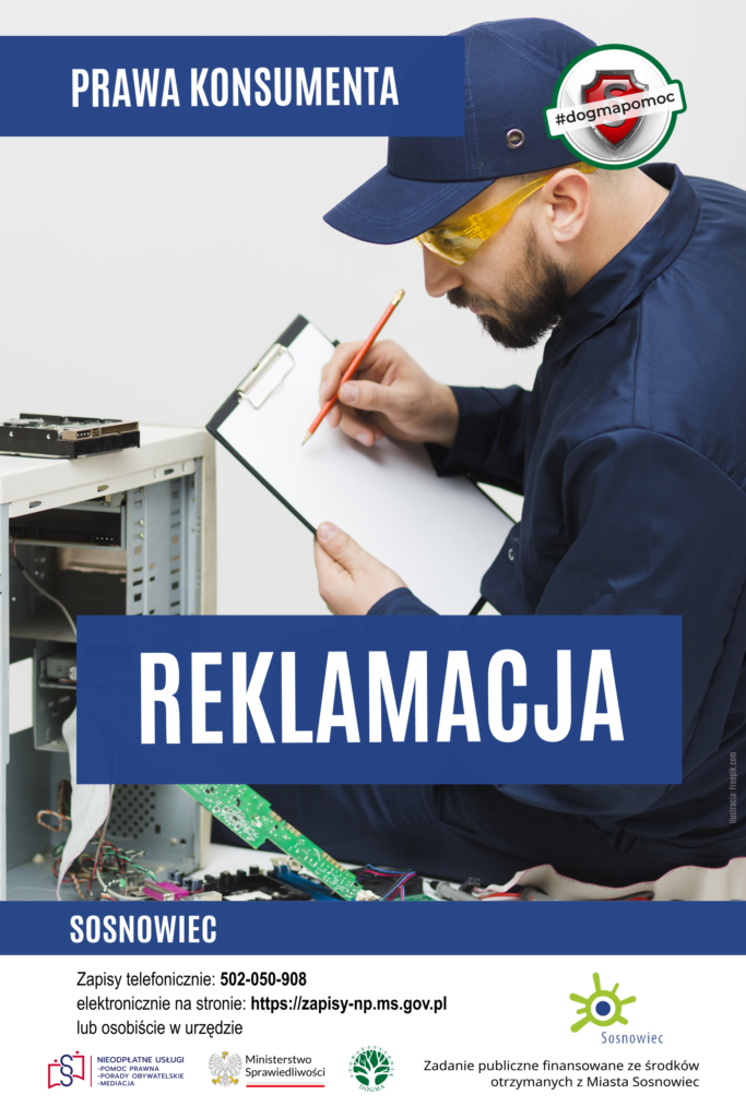 Grafika z napisem: Reklamacja