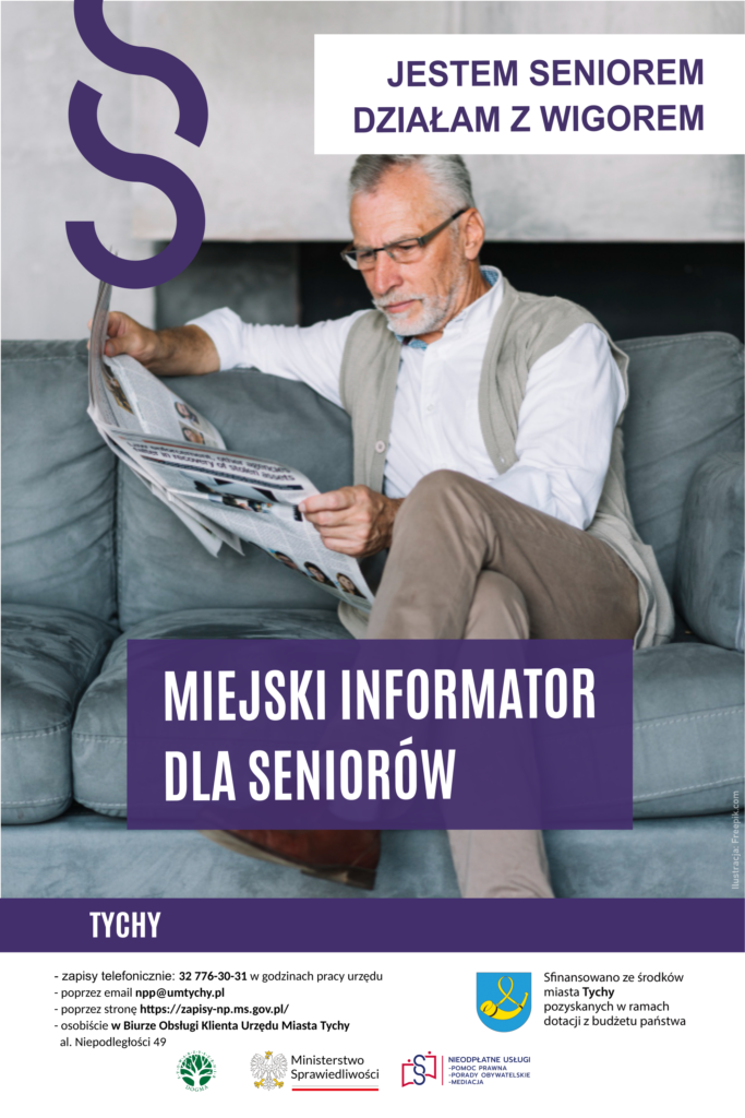 Ilustracja z hasłem: Miejski informator dla seniorów