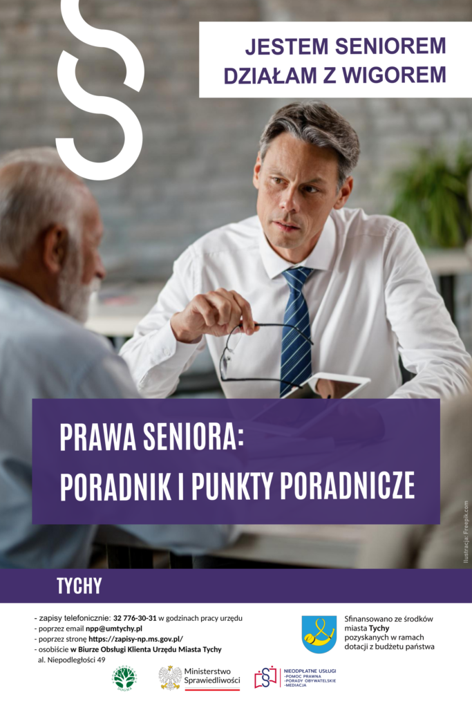 Ilustracja z hasłem: Prawa seniora - poradnik i punkty poradnicze