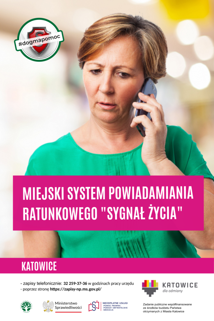 Ilustracja z hasłem: Miejski System Powiadamiania alarmowego "Sygnał życia"