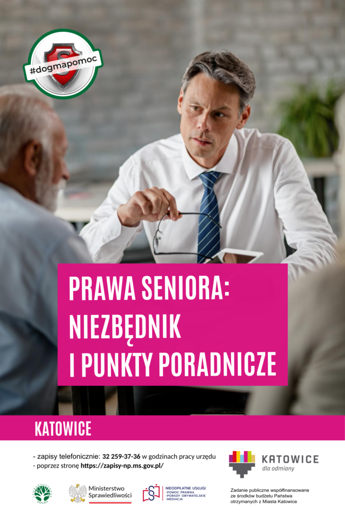 Ilustracja z hasłem: Prawa seniora - poradnik i punkty poradnicze