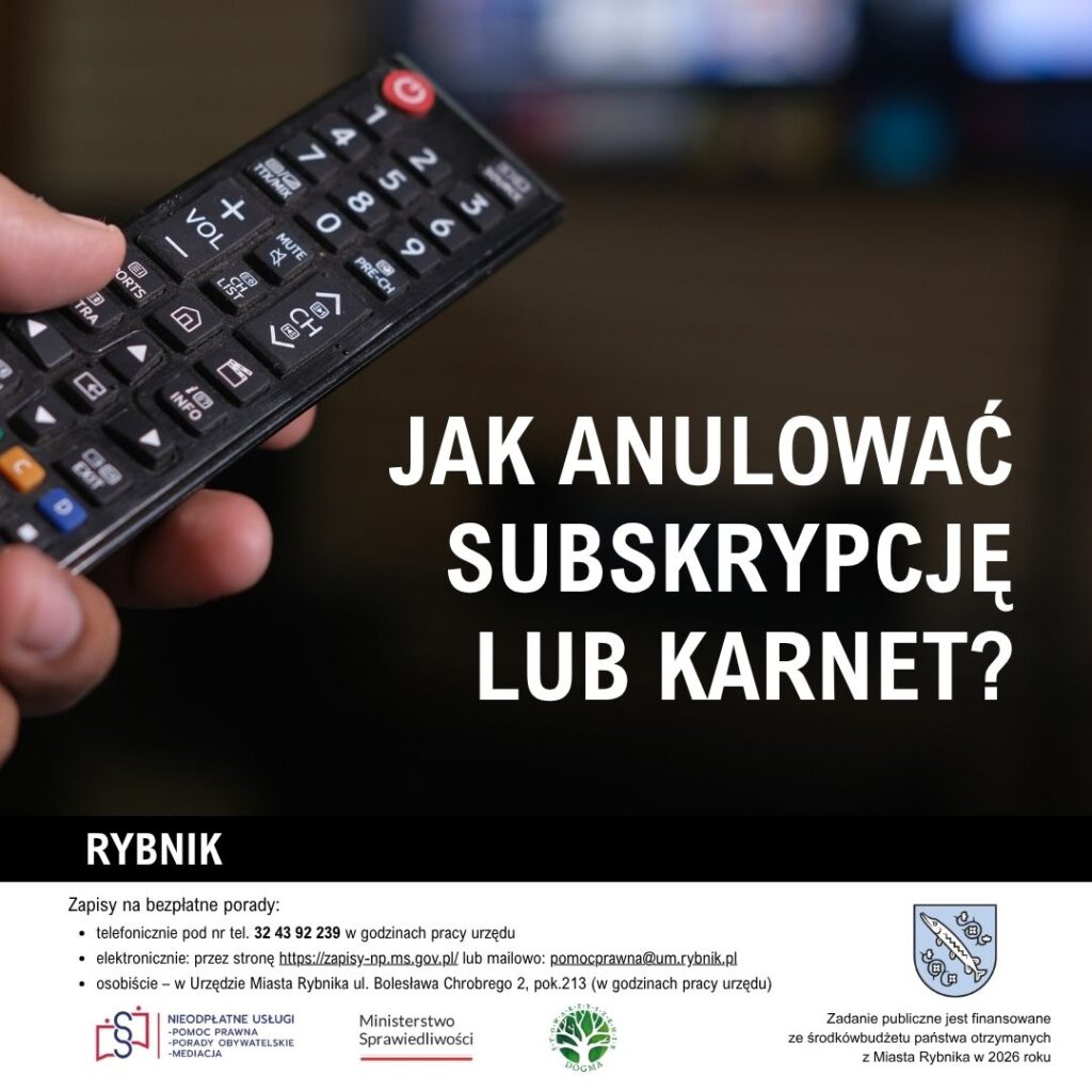Grafika z tytułem: Jak anulować subskrypcję lub karnet?