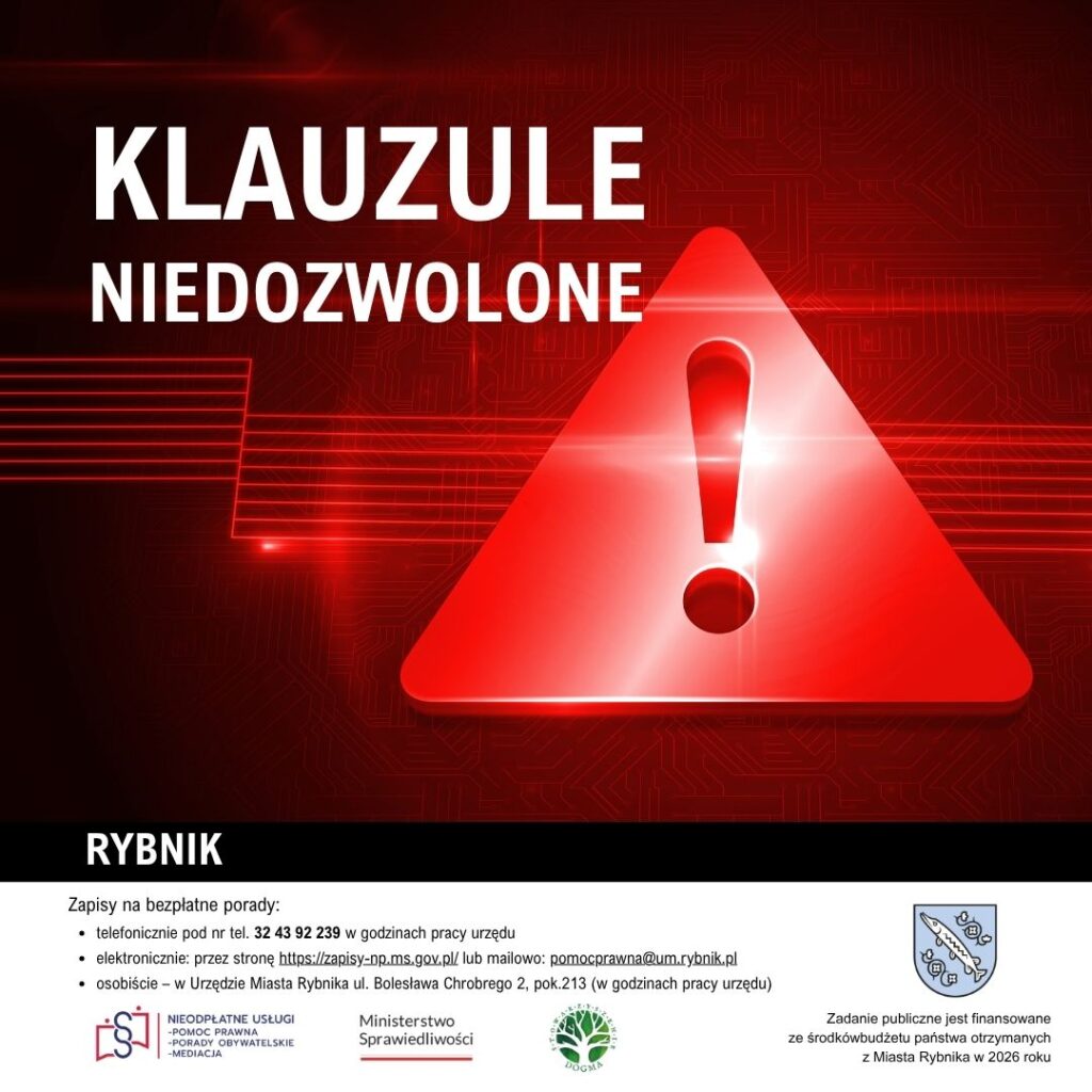 Grafika z tytułem: Klauzule niedozwolone