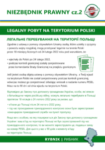 Niezbędnik prawny PDF w wersji polskiej i ukraińskiej. Legalny pobyt na terytorium Polski