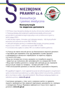 Niezbędnik prawny PDF w języku polskim i ukraińskim część 4 Konsultacje i pomoc medyczna