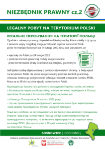 Niezbędnik prawny PDF dla Ukraińców przebywających w Polsce. Cz. 2 Legalny pobyt na terytorium Polski