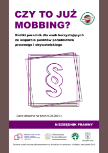 Czy to już mobbing? Poradnik prawny - Jastrzębie-Zdrój. Wersja flipbook - otworzy się w nowym oknie.