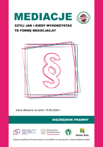 Mediacje - poradnik prawny w wersji flipbook. Otworzy się w nowej karcie.