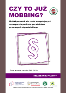 Poradnik Czy to już mobbing? Wersja flipbook otworzy się w nowej karcie.