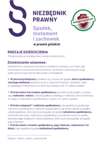 Spadek, testament i zachowek w prawie polskim. Poradnik PDF