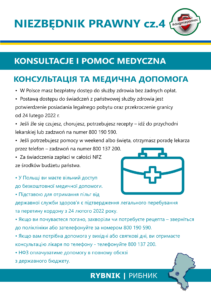 Niezbędnik prawny PDF w wersji polskiej i ukraińskiej. Konsultacje i pomoc medyczna