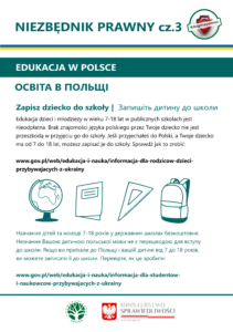 Informator PDF w języku polskim i ukraińskim - Edukacja w Polsce