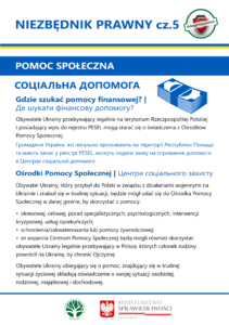 Informator PDF w języku polskim i ukraińskim - Pomoc społeczna