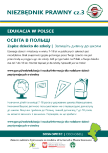 Niezbędnik prawny PDF dla Ukraińców przebywających w Polsce. Cz.3 Edukacja w Polsce