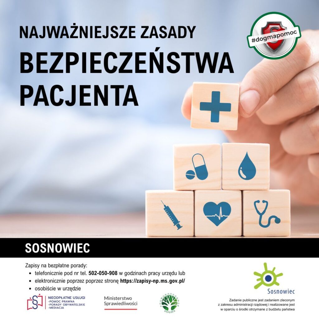Grafika z tytułem: Najważniejsze zasady bezpieczeństwa pacjenta