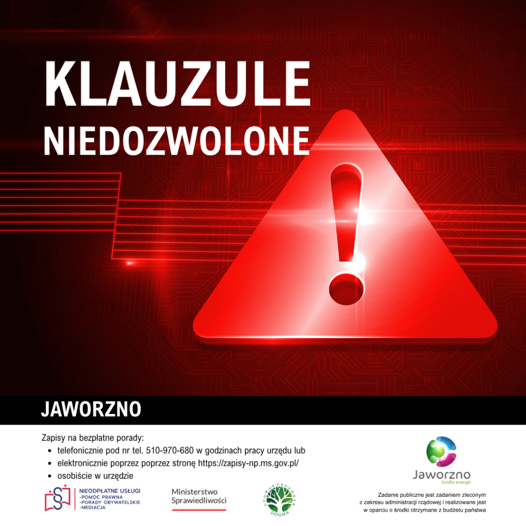 Klauzule niedozwolone przy podpisywaniu umów